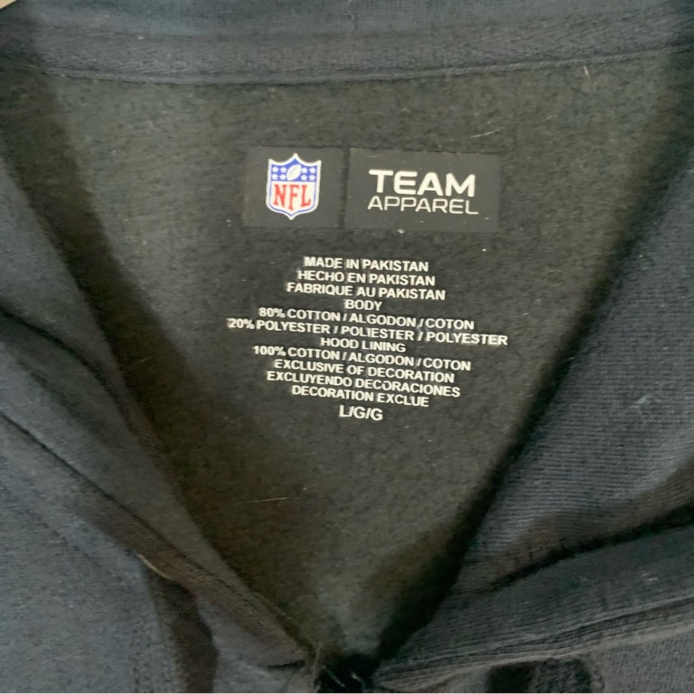 NFL Saints Full Zip Hoodie Jacket Black and Gold Mens Sz Large Logo - Picture 4 of 5